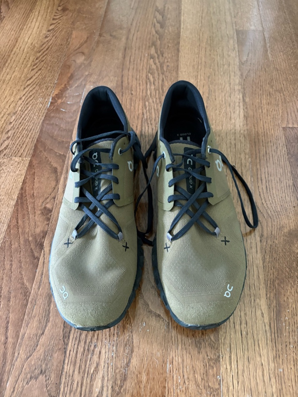 On Running Men's Olive and Black Cloud Sneakers